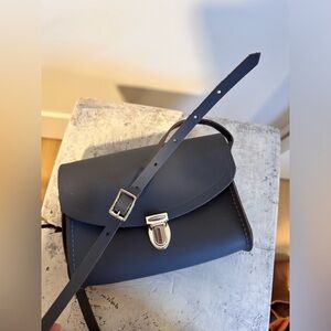 Cambridge satchel company grey handmade mini crossbody bag